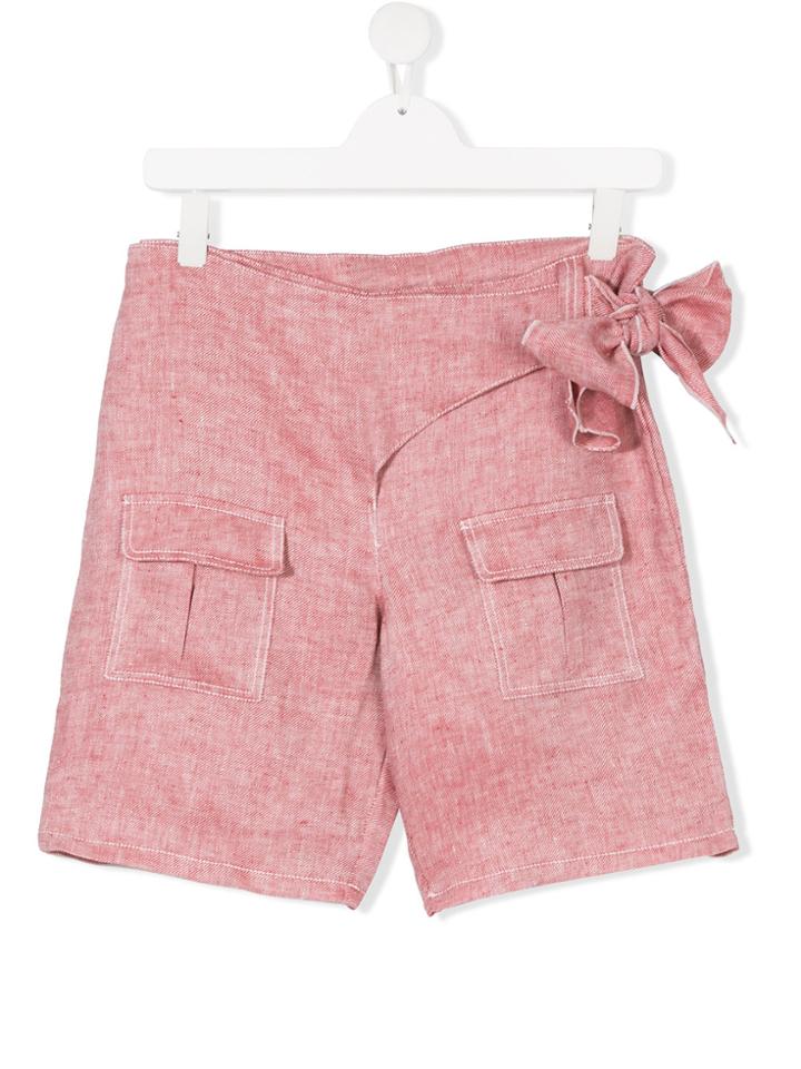 Touriste Teen Tie-side Shorts - Red