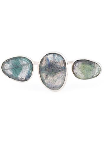 Maria Teresa Sottile Triple Labradorite Ring, Women's, Metallic