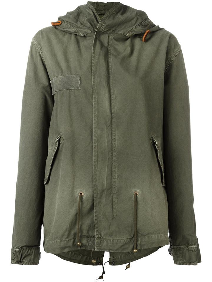 Mr & Mrs Italy Fur Trim Parka, Size: Small, Green, Cotton