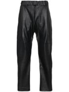 Willy Chavarria Buffalo Leather Trousers - Black