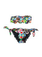 Rrd Kids - Print Bikini - Kids - Elastodiene/polyamide/polyester/spandex/elastane - 10 Yrs, Black