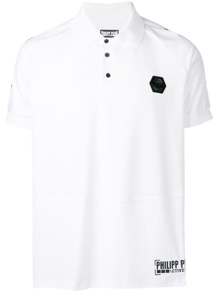 Philipp Plein Logo Polo Top - White