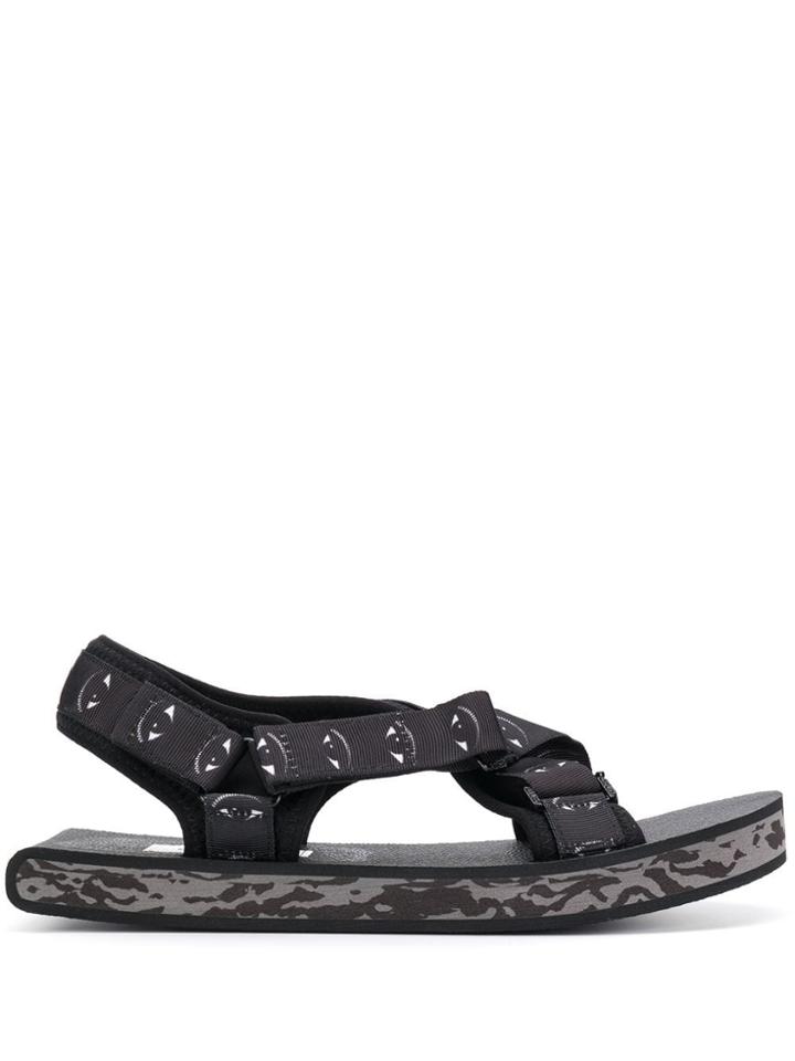 Kenzo Eye-print Sandals - Black