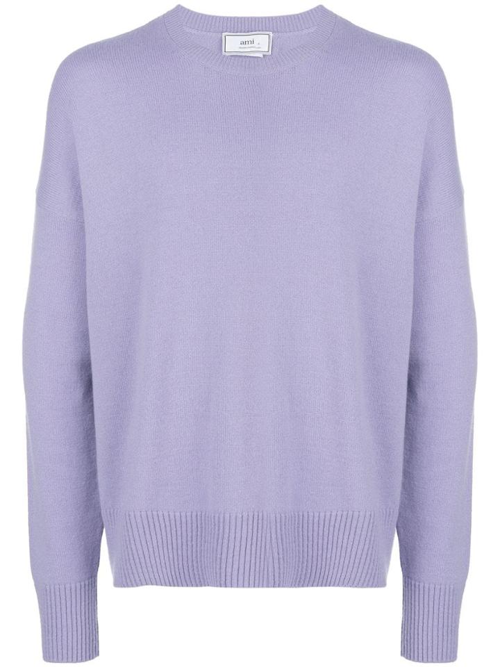 Ami Alexandre Mattiussi Crewneck Oversized Sweater - Pink