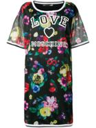 Love Moschino Floral Print T-shirt Dress - Black