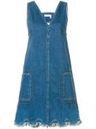 See By Chloé V-neck Denim Dress - Blue