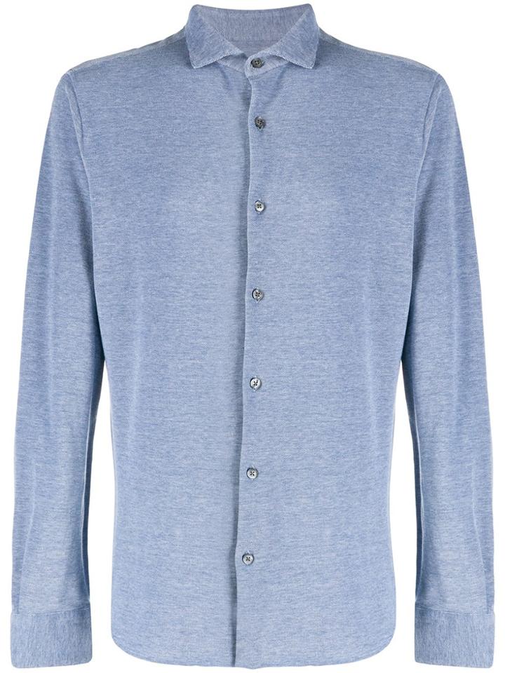 Z Zegna Regular-fit Plain Shirt - Blue