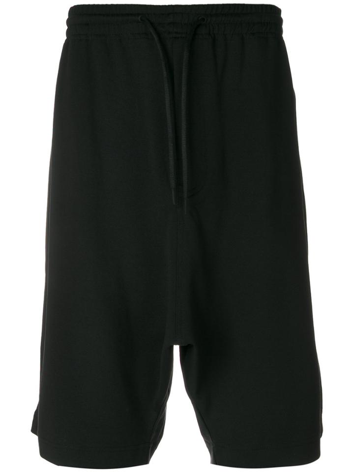 Y-3 Three Stripe Track Shorts - Black