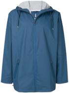 Rains Zipped Hooded Jacket - Blue