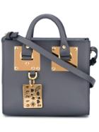 Sophie Hulme - Stylised Stud Detail Tote Bag - Women - Leather - One Size, Women's, Grey, Leather