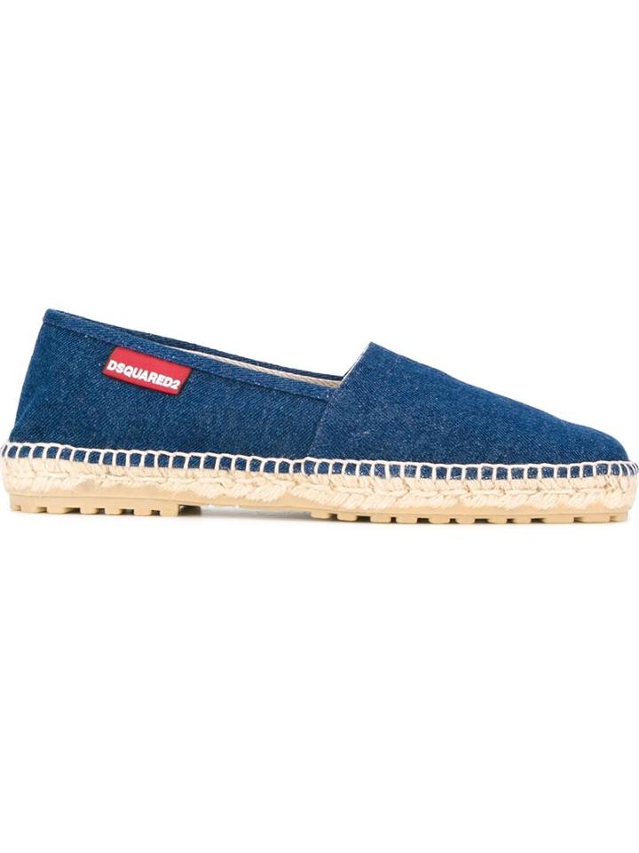 Dsquared2 Denim Espadrilles, Men's, Size: 41, Blue, Cotton/rubber/leather
