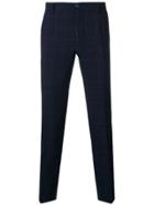 Dolce & Gabbana Check Slim Fit Trousers - Blue