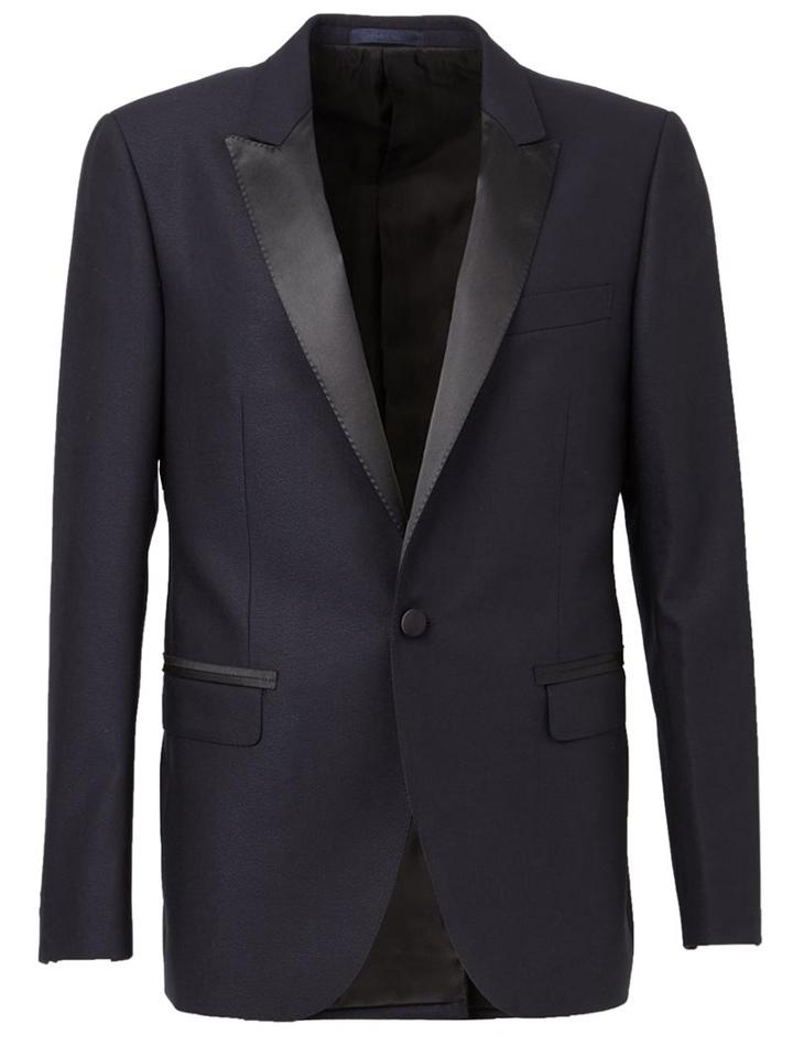 Lanvin - Contrasted Lapel Two-piece Suit - Men - Viscose/virgin Wool - 52, Black, Viscose/virgin Wool