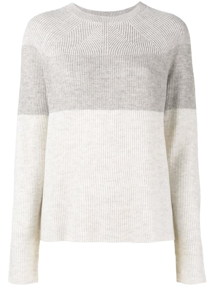 Vince Colour Block Sweater, Women's, Size: Xs, Grey, Cashmere/wool