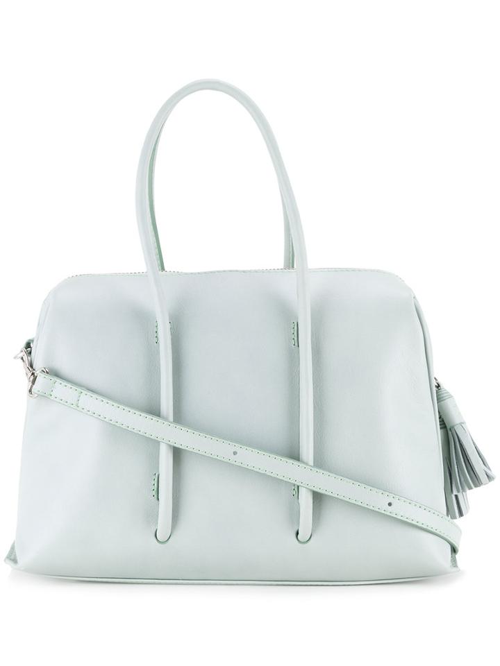 Potior Rectangle Tote Bag, Women's, Green, Calf Leather