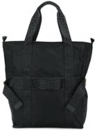Versace Logo Compression Strap Tote - Black