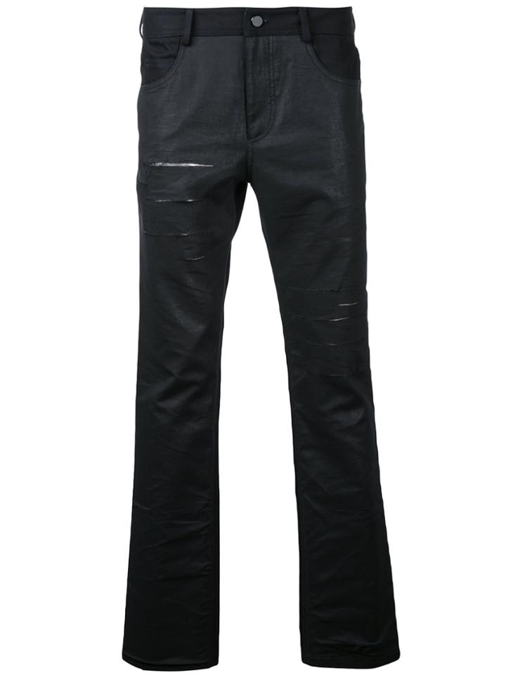 General Idea Distressed Slim-fit Jeans - Black