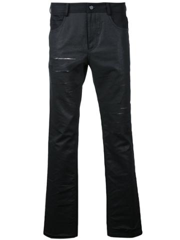 General Idea Distressed Slim-fit Jeans - Black