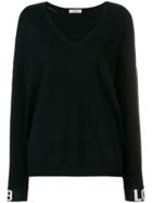 Dorothee Schumacher Contrast-cuff Fitted Sweater - Black