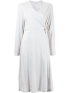 Astraet - Wrap Dress - Women - Cupro - One Size, White, Cupro