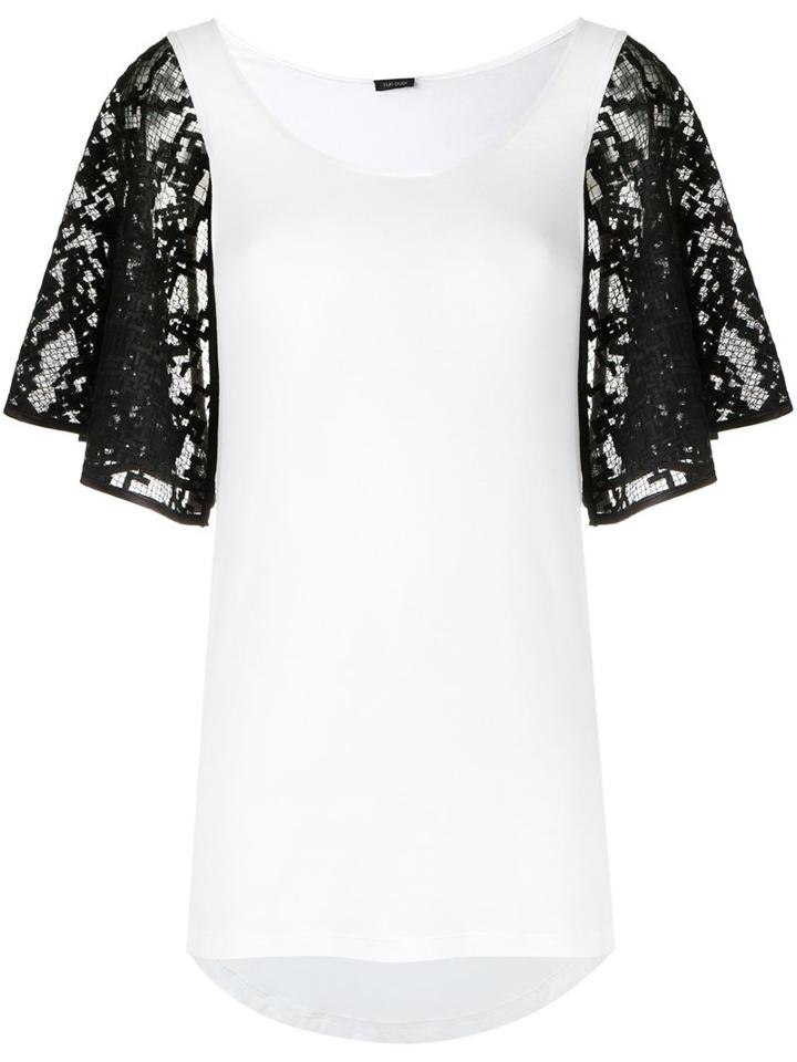 Tufi Duek Lace Blouse, Women's, Size: G, White, Spandex/elastane/viscose