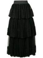 Dolce & Gabbana Pleated Cascading Skirt - Black