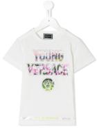 Young Versace Graphic Logo Print T-shirt - White
