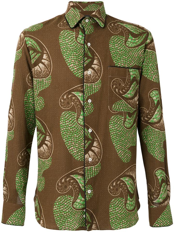 Gabriele Pasini - Printed Shirt - Men - Cotton - 40, Brown, Cotton