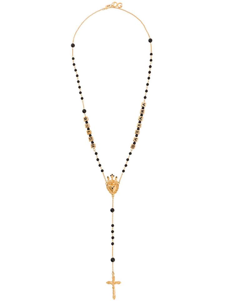 Dolce & Gabbana Embellished Rosary Beads - Black
