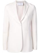 Harris Wharf London One Button Blazer - White