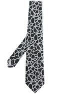 Issey Miyake Men Printed Wrinkle Tie - Black