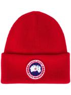 Canada Goose Knitted Wool Beanie - Red