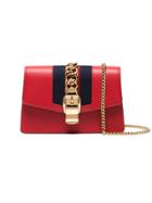 Gucci Red Sylvie Mini Leather Chain Bag
