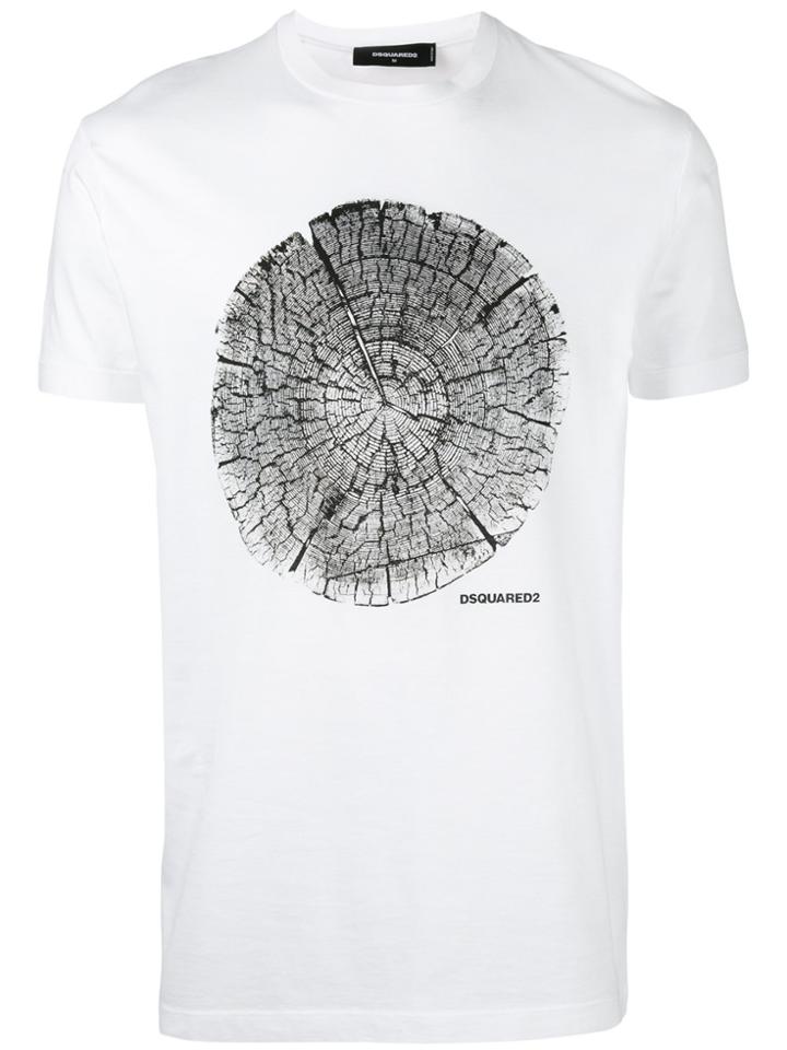 Dsquared2 Tree Trunk Print T-shirt - White