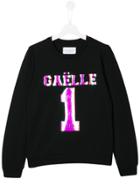 Gaelle Paris Kids Teen Brand Logo Jersey Sweater - Black