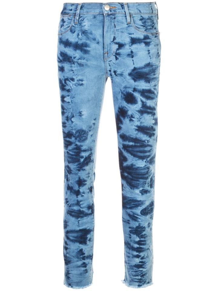 Frame Gaze Tie-dye Skinny Jeans - Black