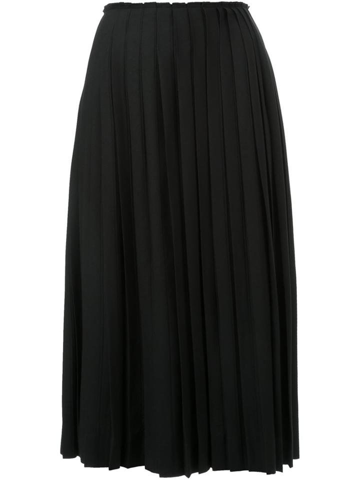 Megan Park Pleated Midi Skirt