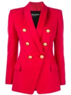 Balmain Double Breasted Blazer, Women's, Size: 38, Pink/purple, Wool/viscose/cotton