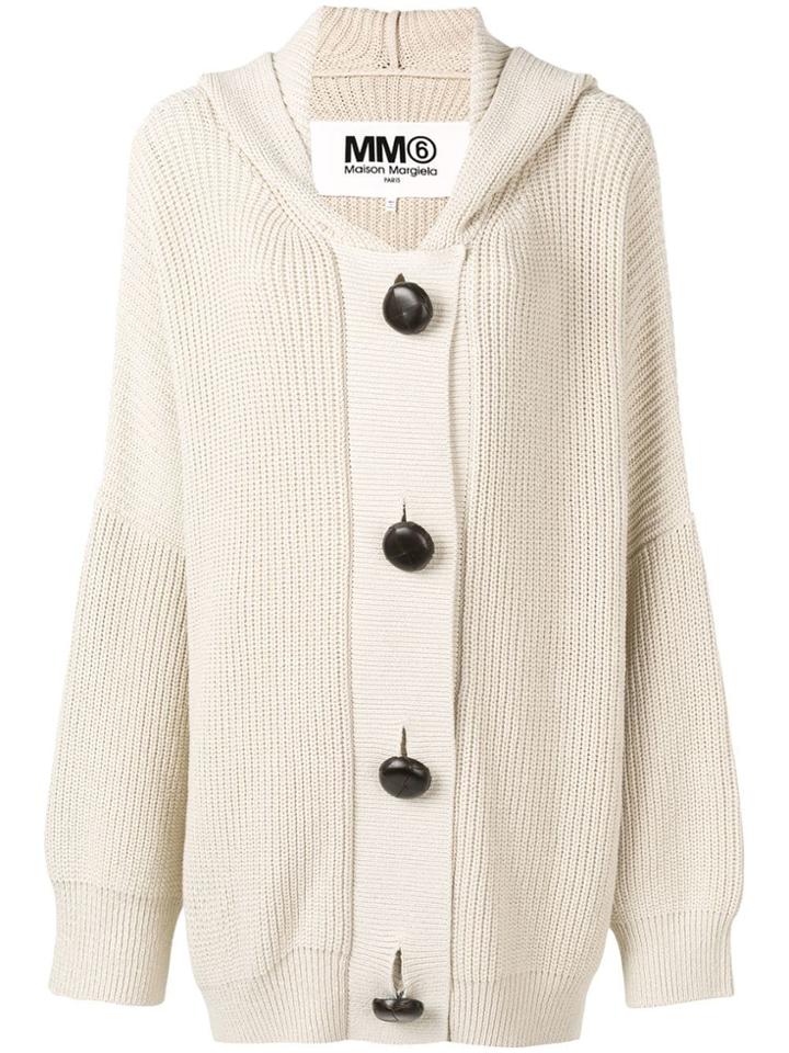 Mm6 Maison Margiela Oversized Knit Cardigan - Brown