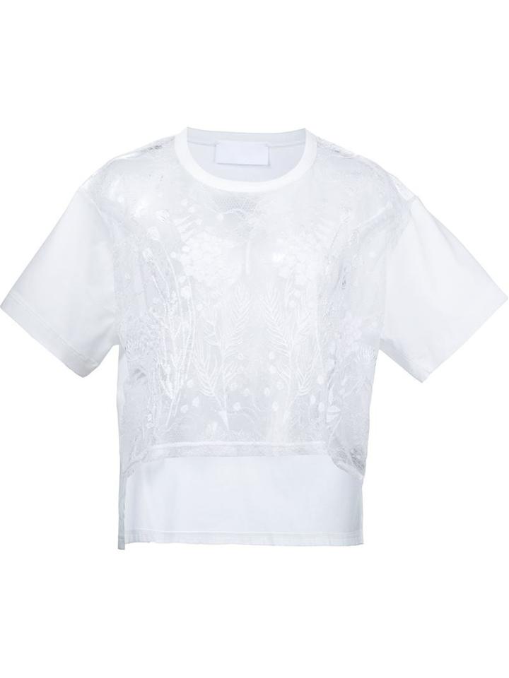 Mame Lace Front Top, Women's, Size: 3, White, Cotton/nylon
