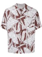 Fake Alpha Vintage 1950s Hawaiian Shirt - Brown