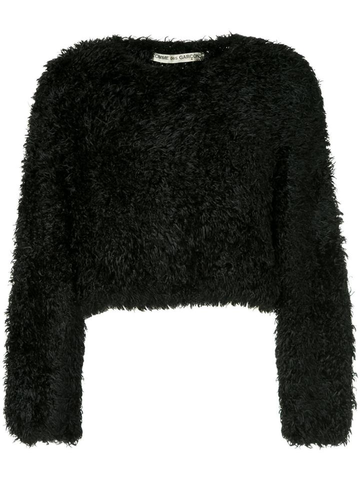 Comme Des Garçons Vintage Cropped Long-sleeve Sweater - Black
