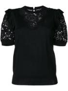 Dolce & Gabbana Lace Panel T-shirt - Black