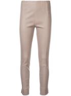 Dorothee Schumacher Skinny Leather Trousers - Grey