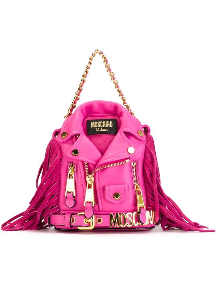 Moschino Fringed Biker Backpack
