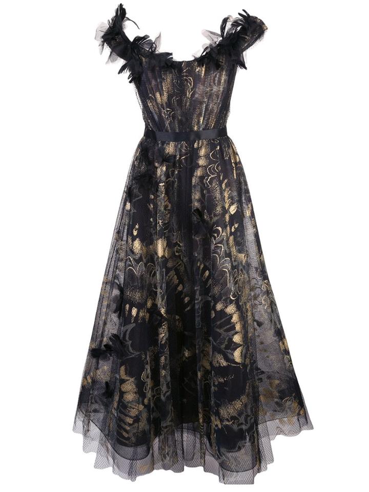 Marchesa A-line Gown - Black