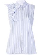 Victoria Victoria Beckham Sleeveless Striped Shirt - White