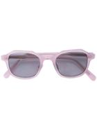 The Celect Jagged Round Frame Sunglasses - Pink