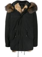 Mr & Mrs Italy Fur-trimmed Feather Down Coat - Black