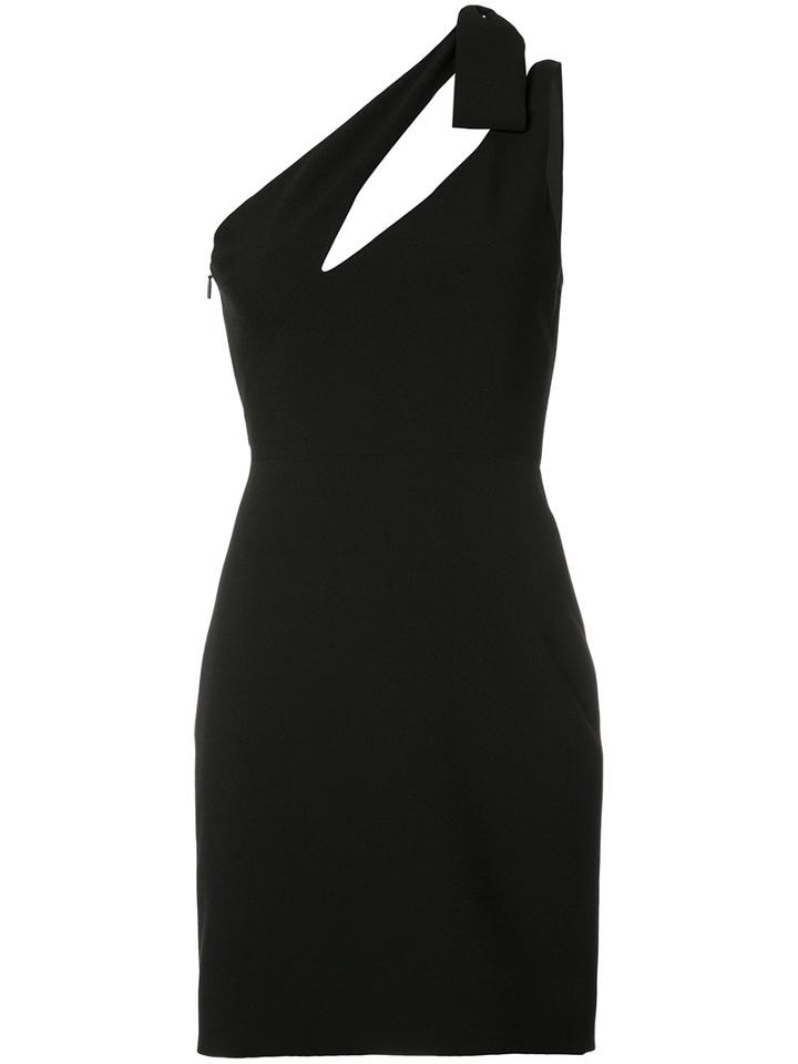 Saint Laurent Cut Out Bow Detail Dress, Women's, Size: 34, Black, Silk/acetate/viscose